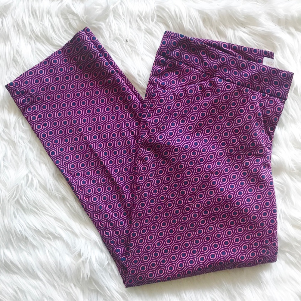 Laundry by Shelli Segal Geometric Slim Fit Capris - Picture 1 of 8